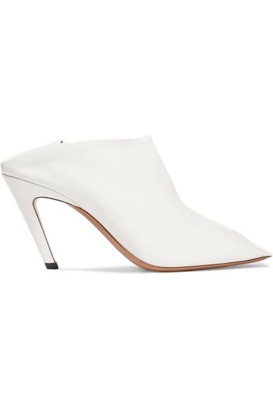 Balenciaga - Glossed-leather Ankle Boots - White | NET-A-PORTER (US)