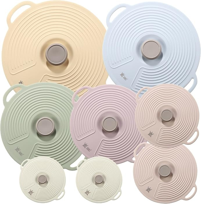 GUANCI Silicone Lids Set of 8, Silicone Lids Covers Universa Heat Resistant Microwave Cover Silic... | Amazon (CA)
