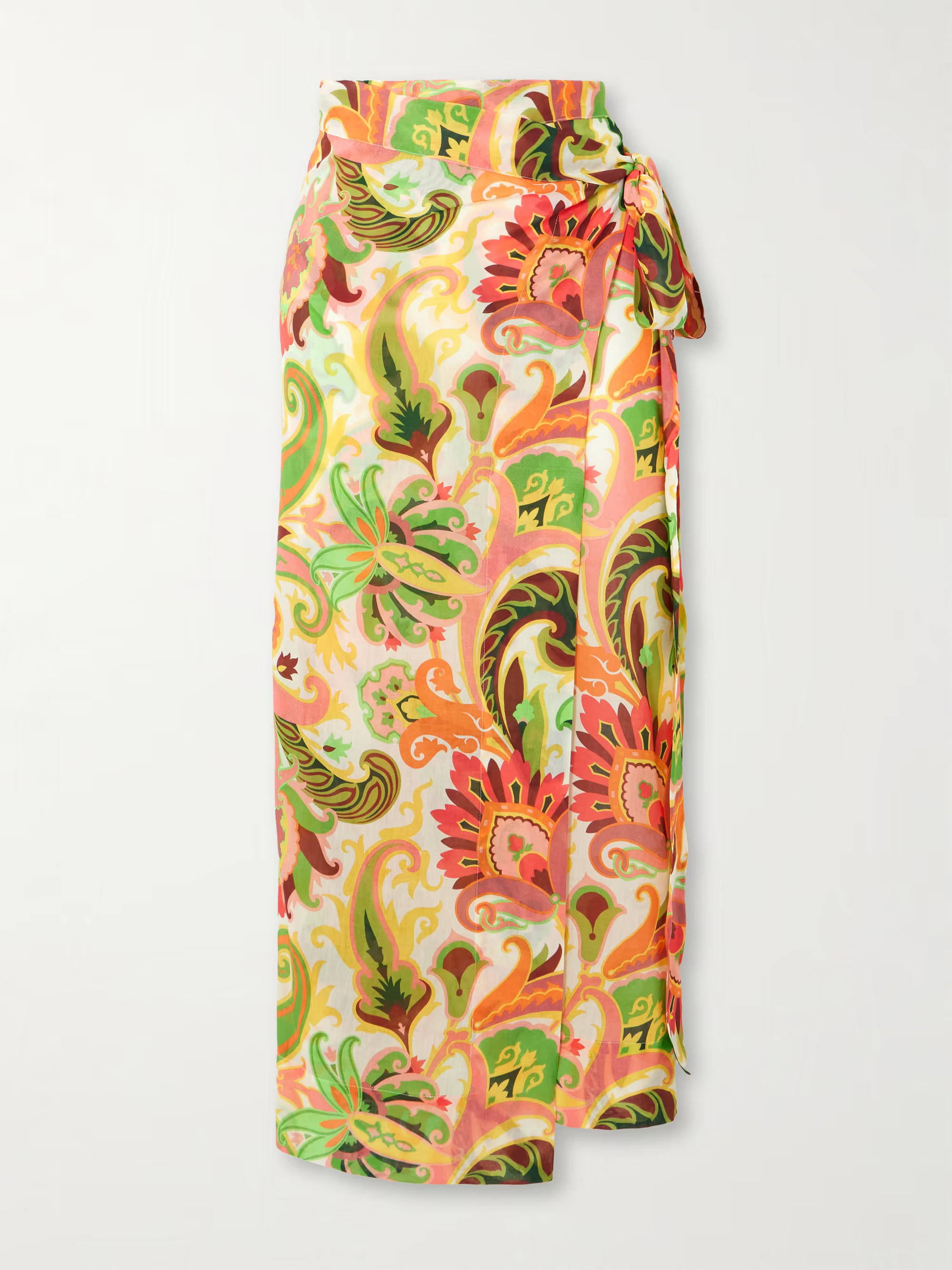 Paisley-print cotton and silk-blend voile pareo | NET-A-PORTER (US)