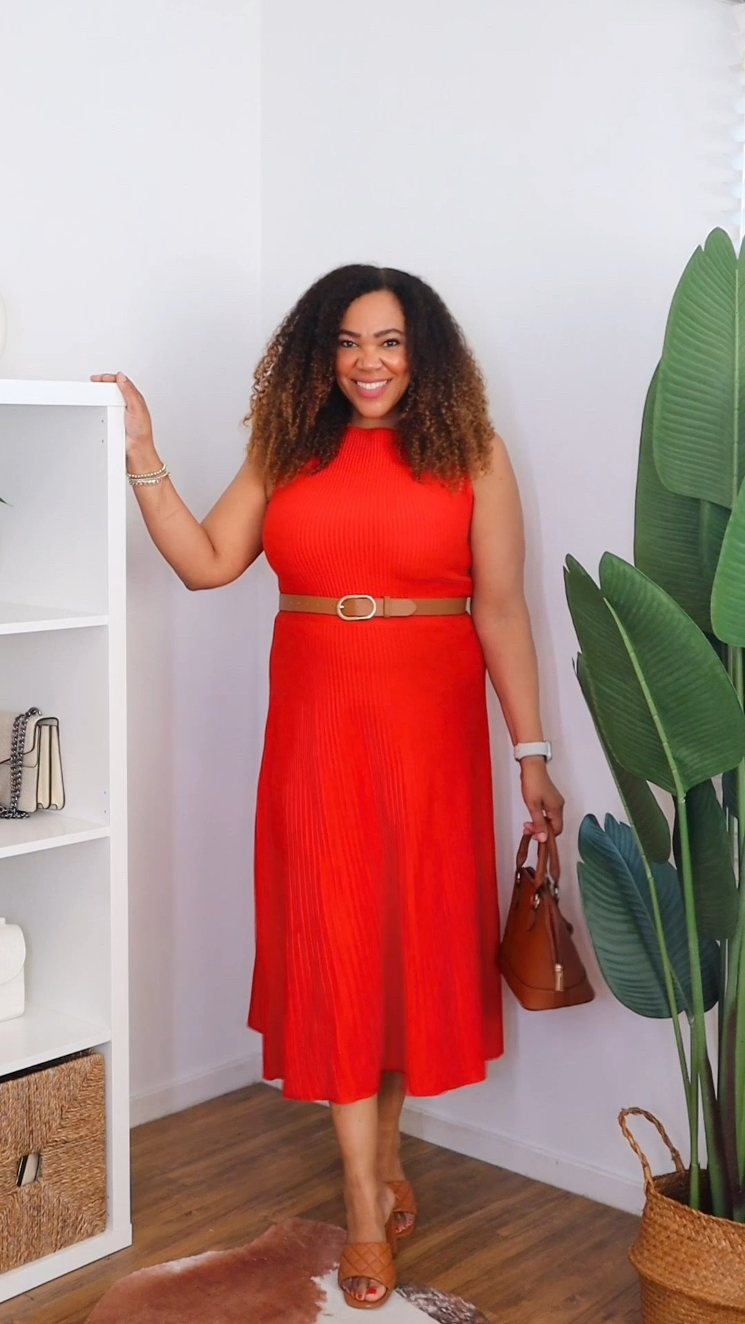 Midi sweater dress in ❤️Red❤️! Super comfy and stretchy. I got a large. 

#LTKWorkwear #LTKOver40 #LTKMidsize