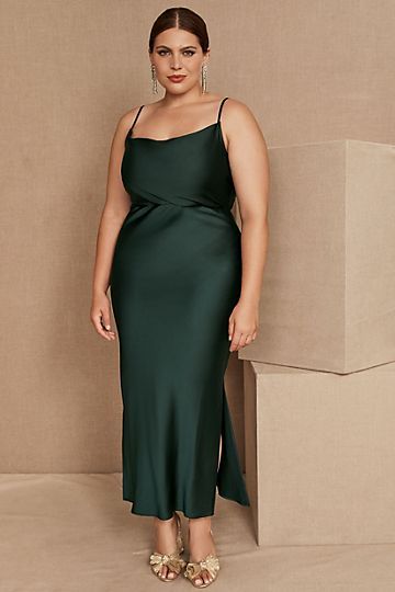 Cali Satin Midi Dress | Anthropologie (US)