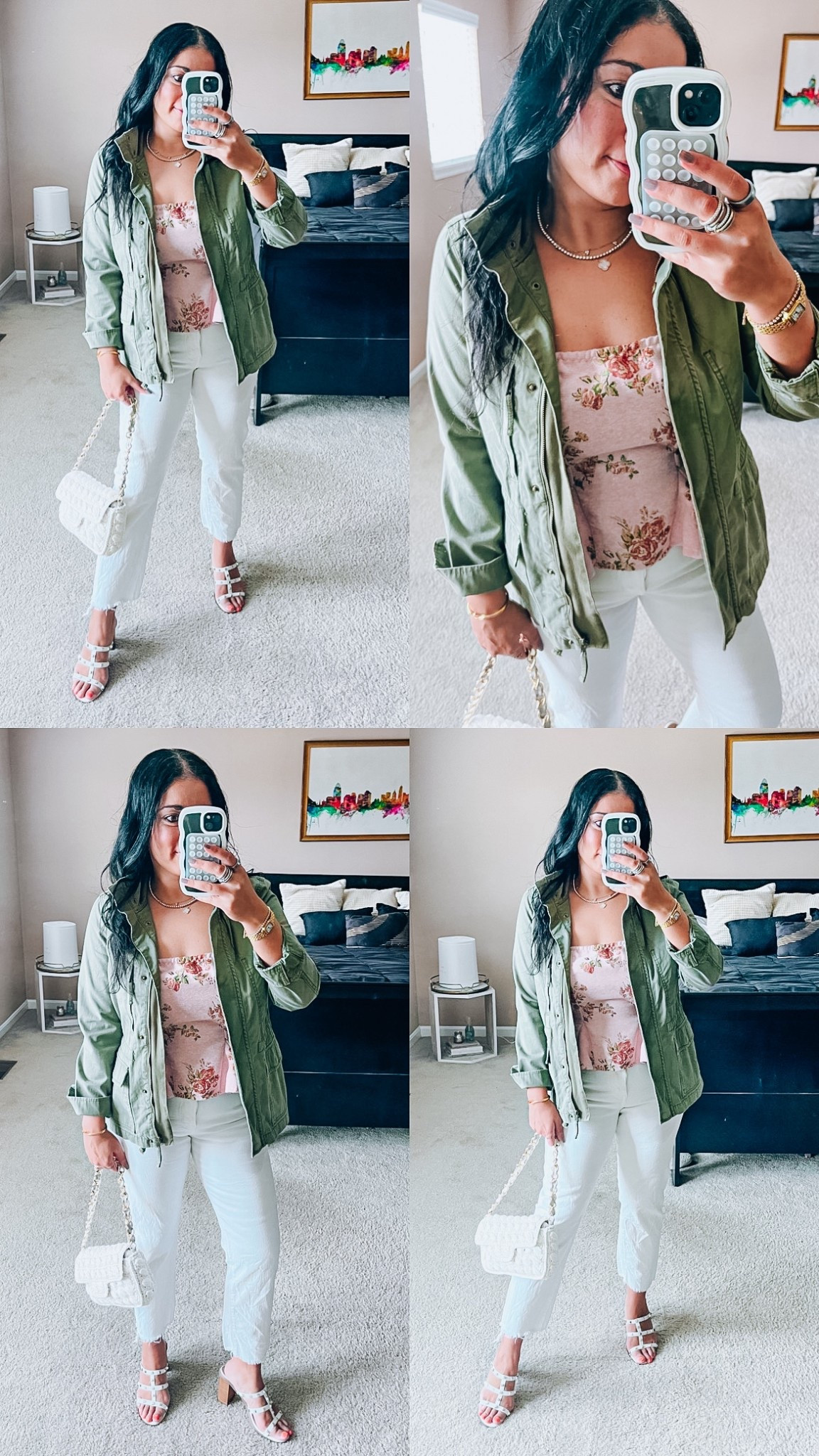 White Levi’s
Floral tube top
Military jacket
Rockstud heels
Spring outfit


#LTKgrwm #LTKootd #LTKdayinmylife