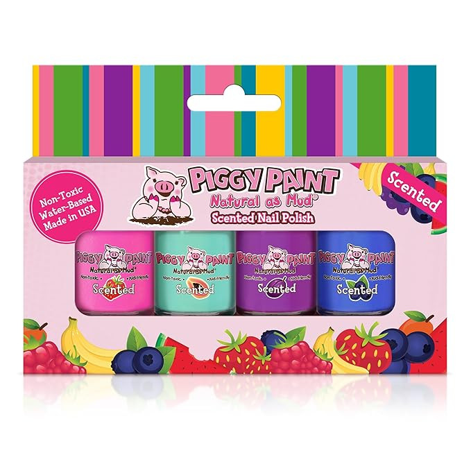 Piggy Paint | 100% Non-Toxic Girls Nail Polish | Safe, Cruelty-free, Vegan, & Scented for Kids | ... | Amazon (US)