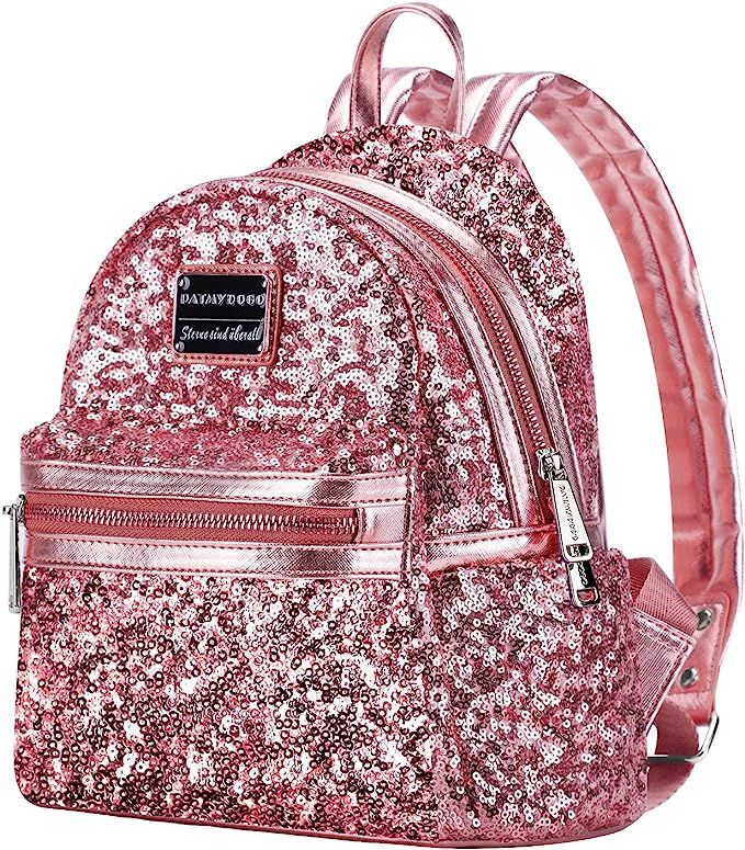 Sequin Backpack Mini Backpack for Women Girls | Amazon (US)