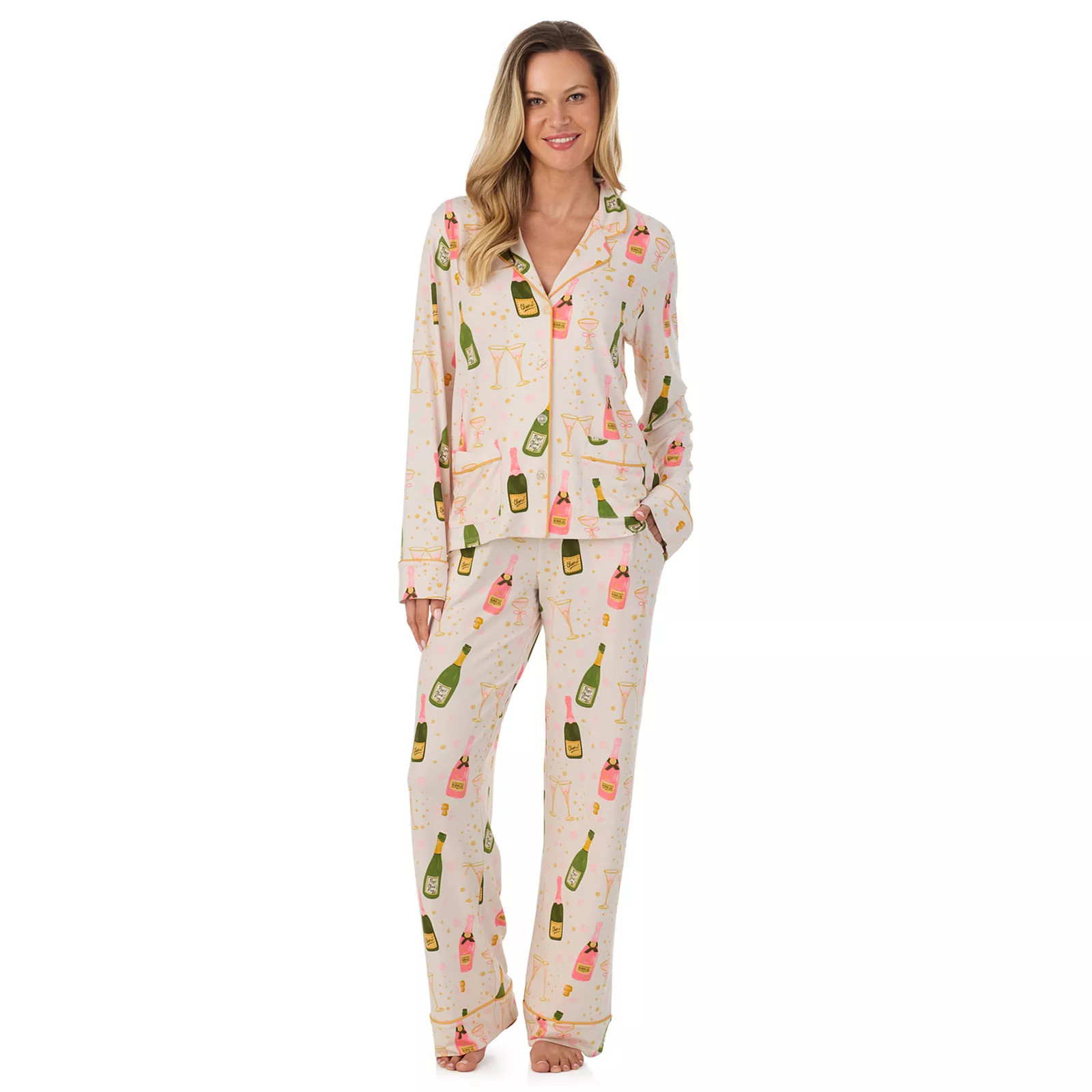 Women's Beauty Sleep Social Long Sleeve Pajama Top & Pajama Bottoms SetBeauty Sleep Social | Kohl's