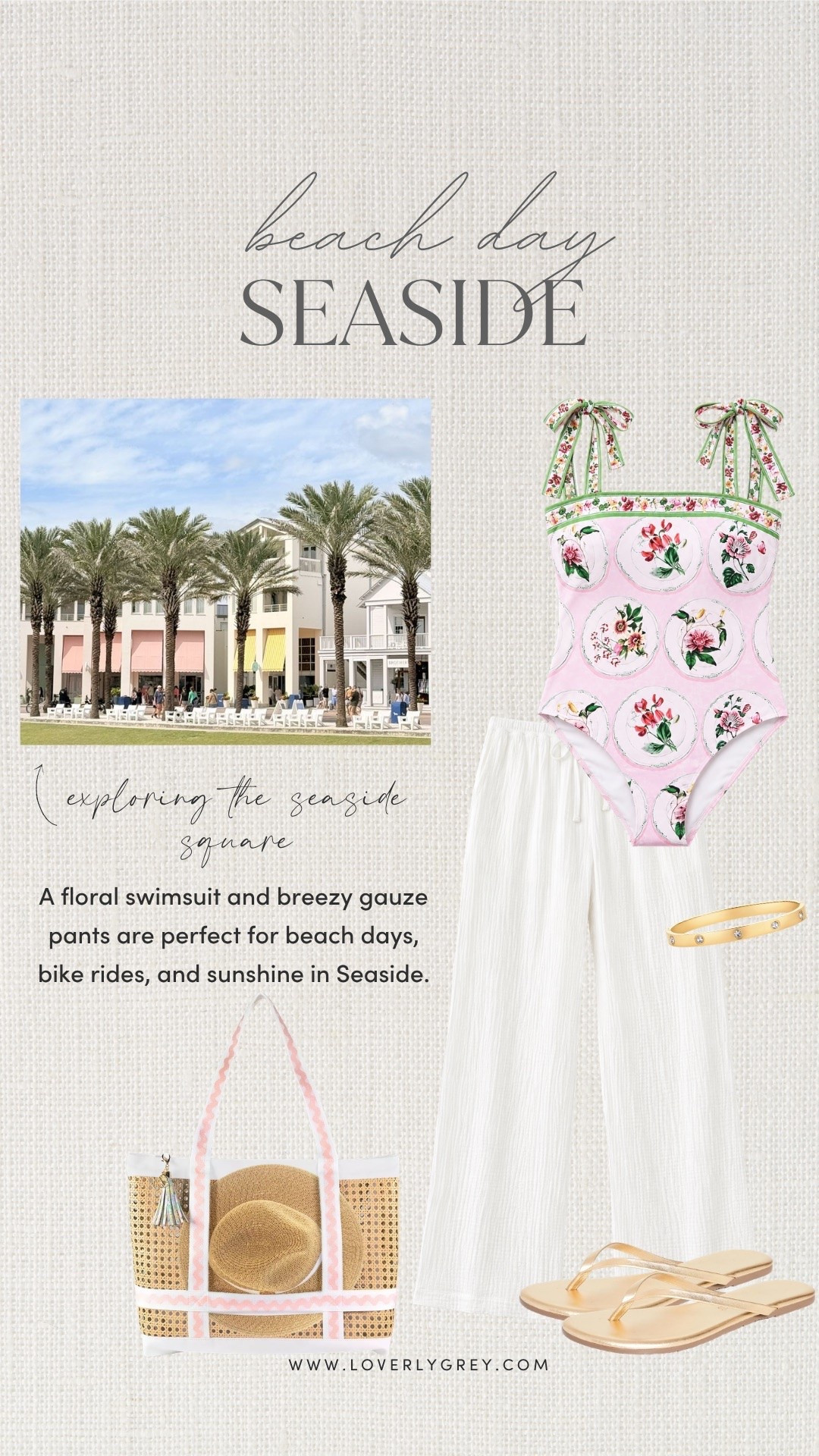 Seaside, in 30A Florida, is the ultimate getaway! So many cute local shops and activities right by the water. The square is so much fun and a must do! This is the perfect look for your day and matches the aesthetic!

Loverly grey, seaside Florida, what to wear pack 30a, floral one piece swimsuit, Target finds, resort wear, vacation poolside style chic

#LTKSeasonal #LTKSwim #LTKTravel