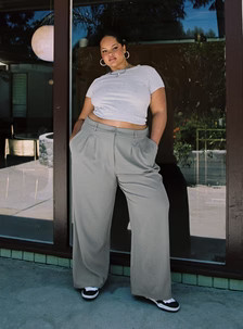 Archer Pants Light Grey Curve | Princess Polly US