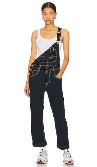 x We The Free Ziggy Denim Overall in Blue Black | Revolve Clothing (Global)