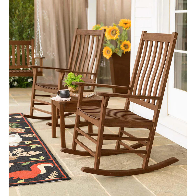 Slatted Wood Rocker | Plow & Hearth | Plow & Hearth