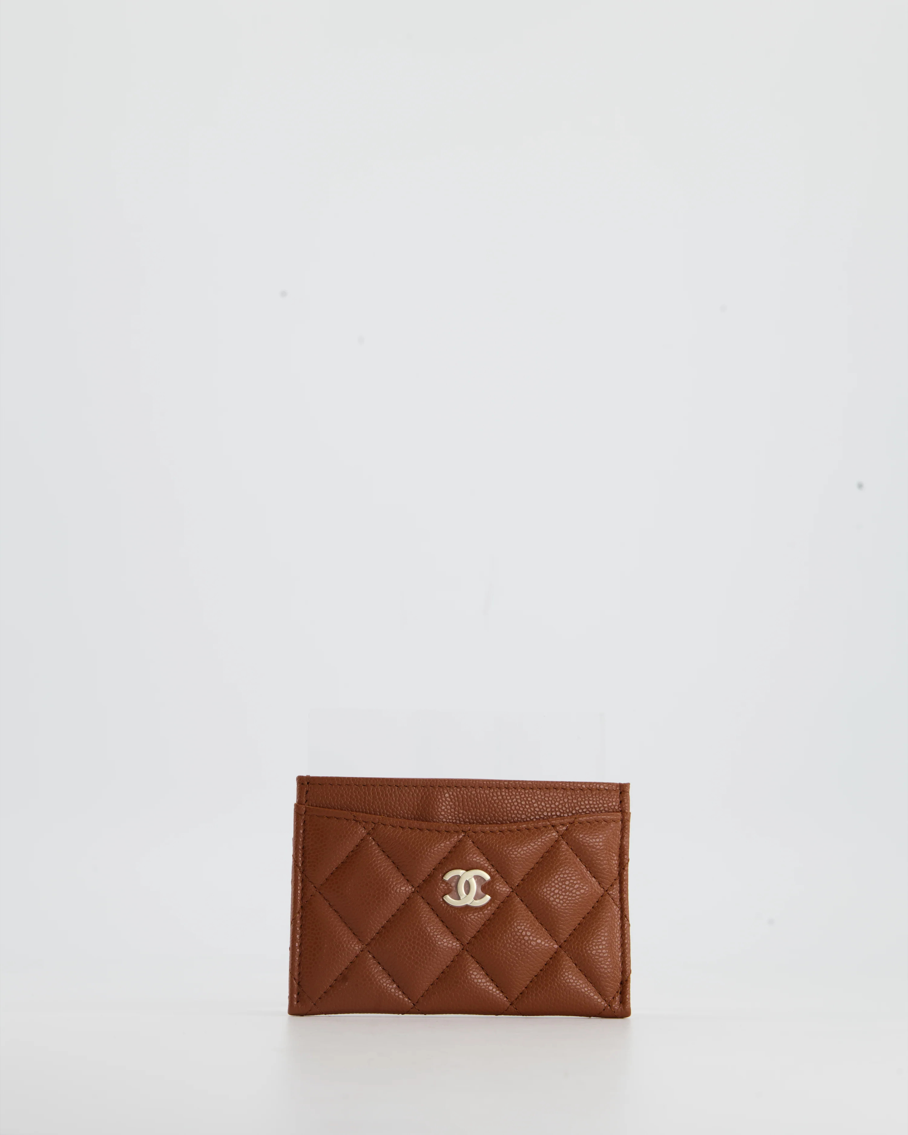 Chanel Caramel Brown Caviar Card Holder with Champagne Gold CC Logo | Sellier Affiliate Program