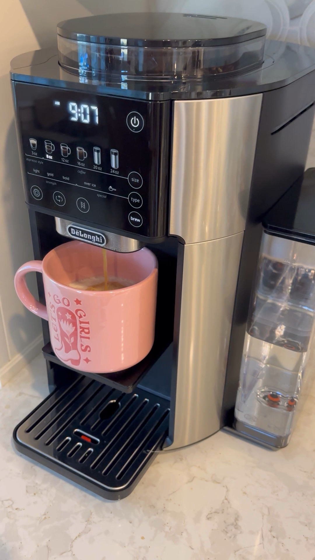 All I wanted for Christmas was a better ways to drink coffee! This makes your coffee straight from coffee beans! It also is stainless steel. Then a few other items like a coffee warming plate because I hate microwaves!!!!