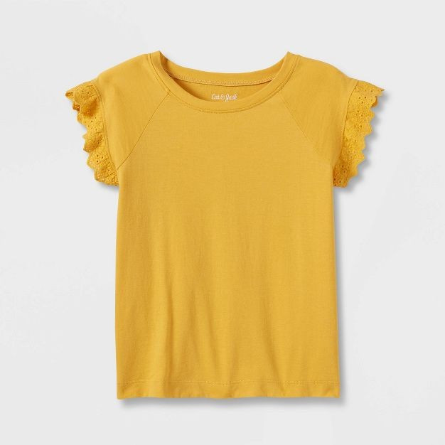 Girls' Short Sleeve Eyelet T-Shirt - Cat & Jack™ | Target