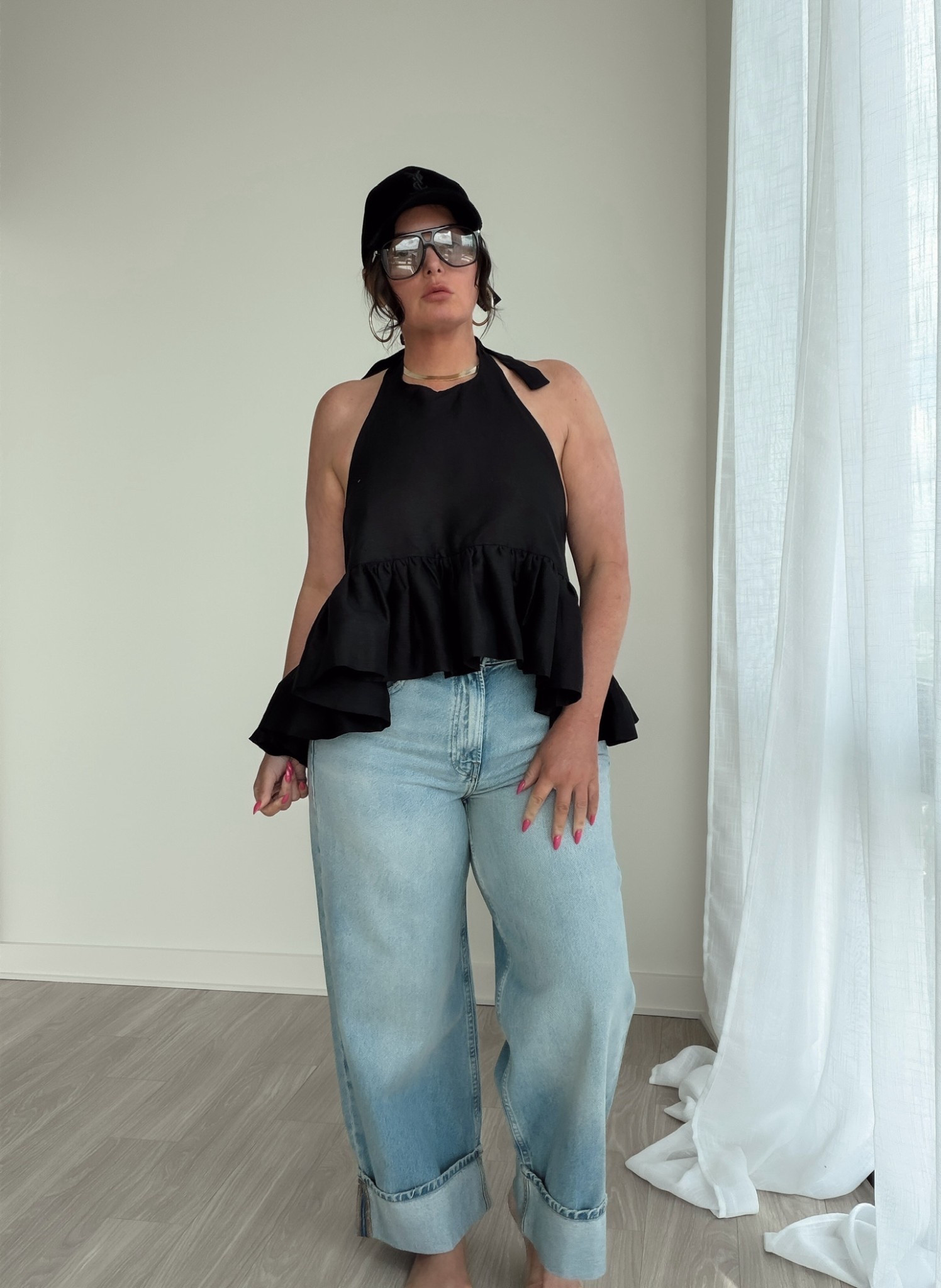 Denim and a cute, fun top. 
Wearing my true size  

#LTKSeasonal #LTKdayinmylife #LTKootd