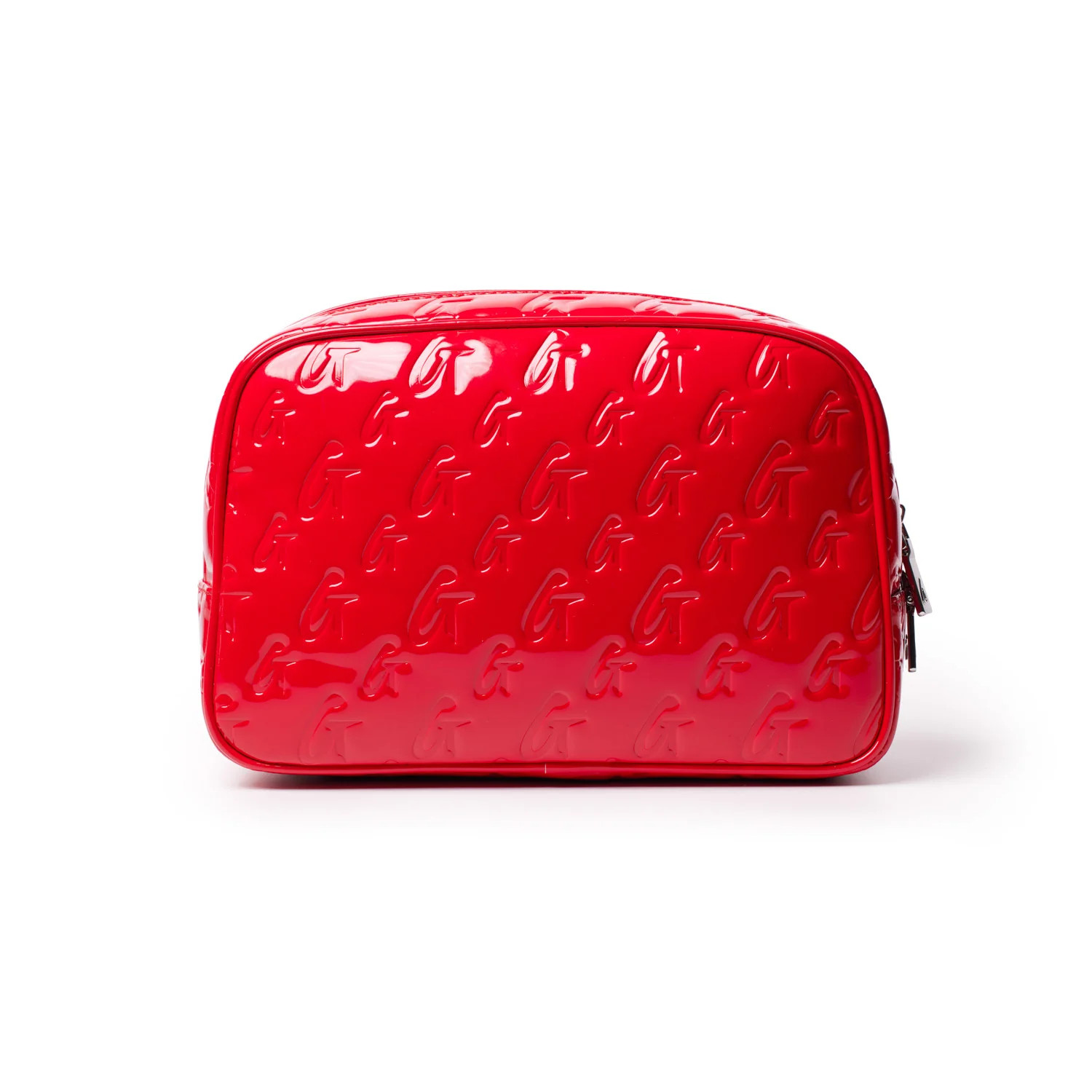 MONOGRAM SMALL COSMETIC TOILETRY BAG MIRROR RED | Glam-Aholic Lifestyle