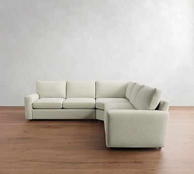 Pearce Modern Square Arm 3-Piece L-Shaped Sectional (118") | Pottery Barn (US)