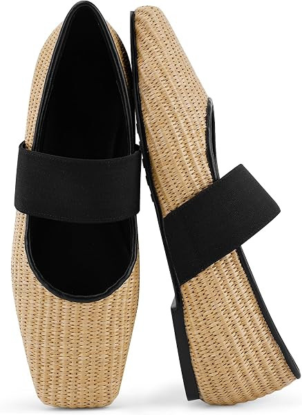 Women Ballet Flats Square Toe Ballet Flats Mary Jane Shoes for Women | Amazon (US)