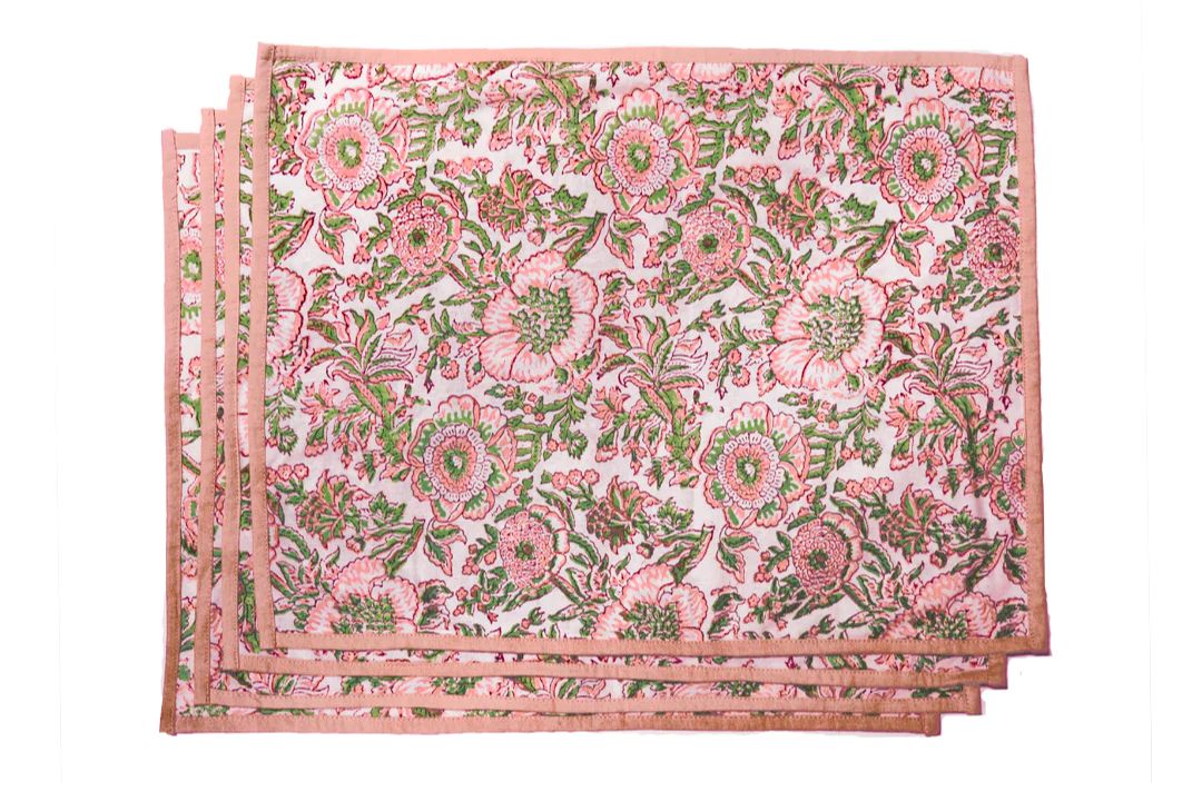 Pink Floral Placemats (Set of 4) | Casamia