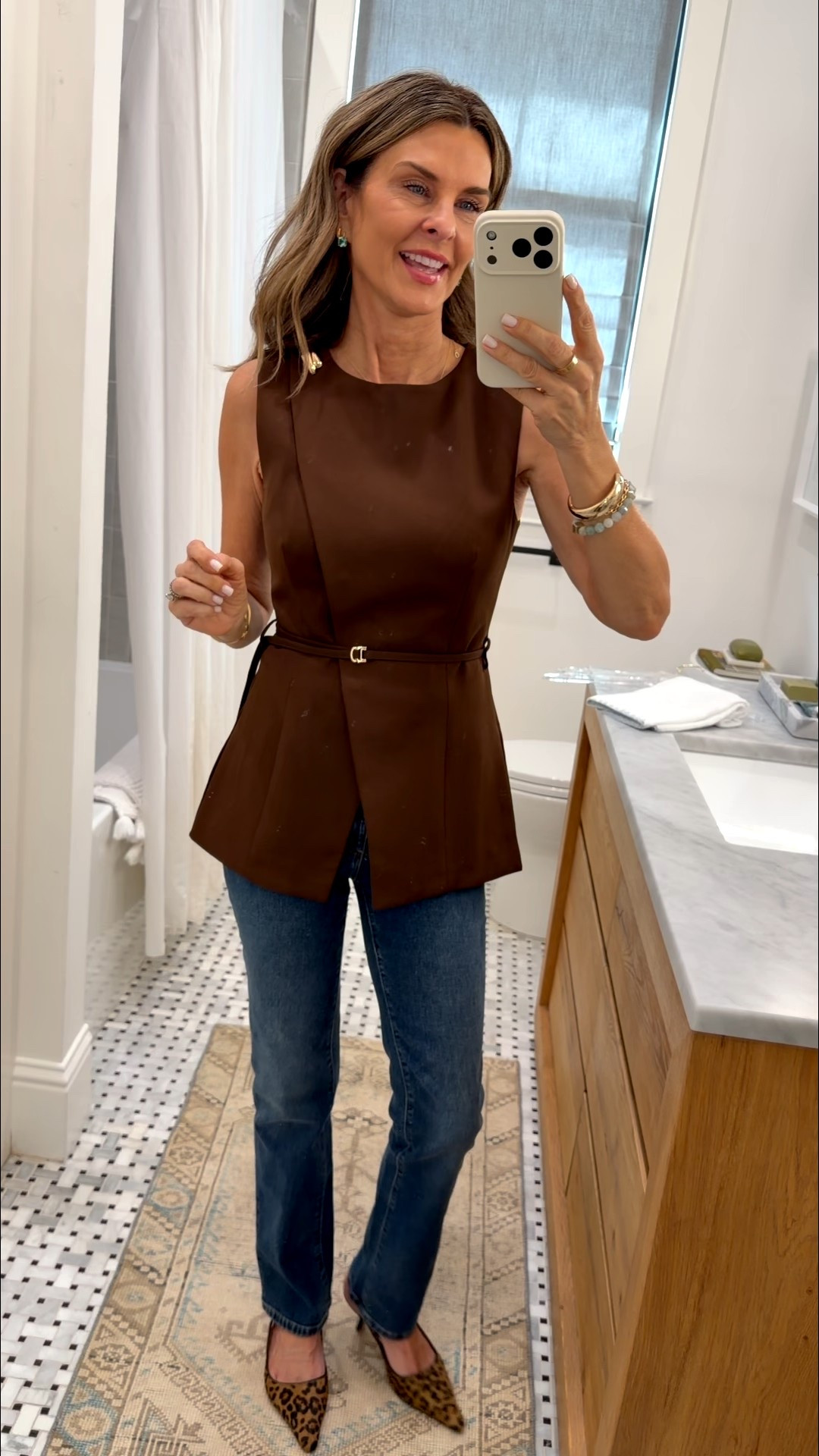 Vest is Zara & Jeans are from Alice & Olivia. Size up 2 sizes
Code: TAMMY_15 for Alice & Olivia! 
I’m 5’6” 

#LTKSeasonal #LTKootd #LTKOver40