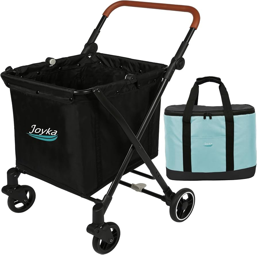Foldable Shopping Cart Shopping Trolleys with Feature 85 Liters Capacity with Thermos Bag Rolling... | Amazon (US)