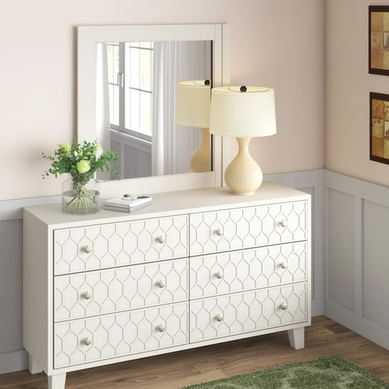 Klinger 6 - Drawer Dresser with Mirror | Wayfair North America