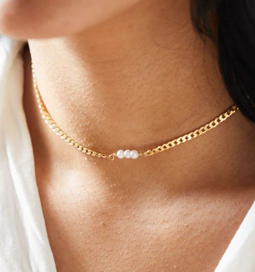 Triple Pearl Choker Necklace | Rellery