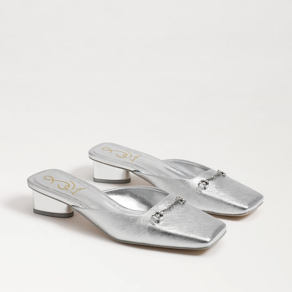 Sam Edelman Ollie Square Toe Mule Soft Silver 8.5 | Sam Edelman CA