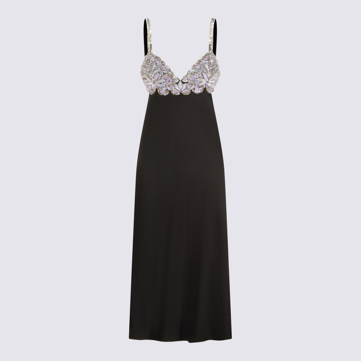 Valentino Black And Silver Crystal Dress | Italist.com US