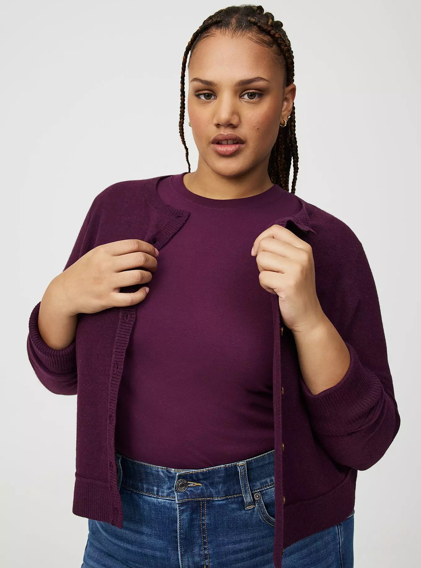 Luxe Cozy Crew Cardigan Sweater | Torrid (US & Canada)