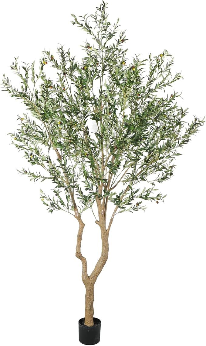 Nafresh Tall Faux Olive Tree，10ft（120in） Realistic Potted Silk Artificial Olive Tree， Fak... | Amazon (US)