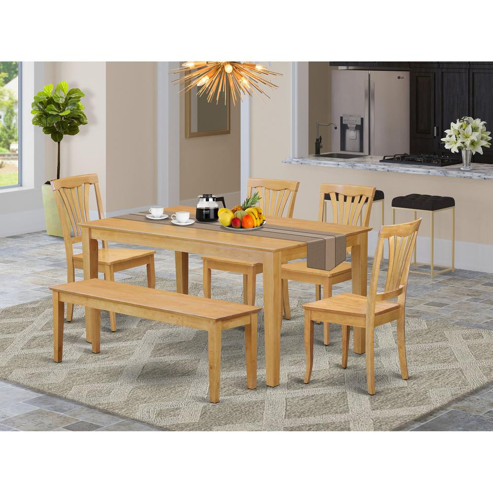 6-Pc Kitchen table set for 6 - Kitchen dinette Table and 4 Kitchen Chairs with bench | Shop Simon