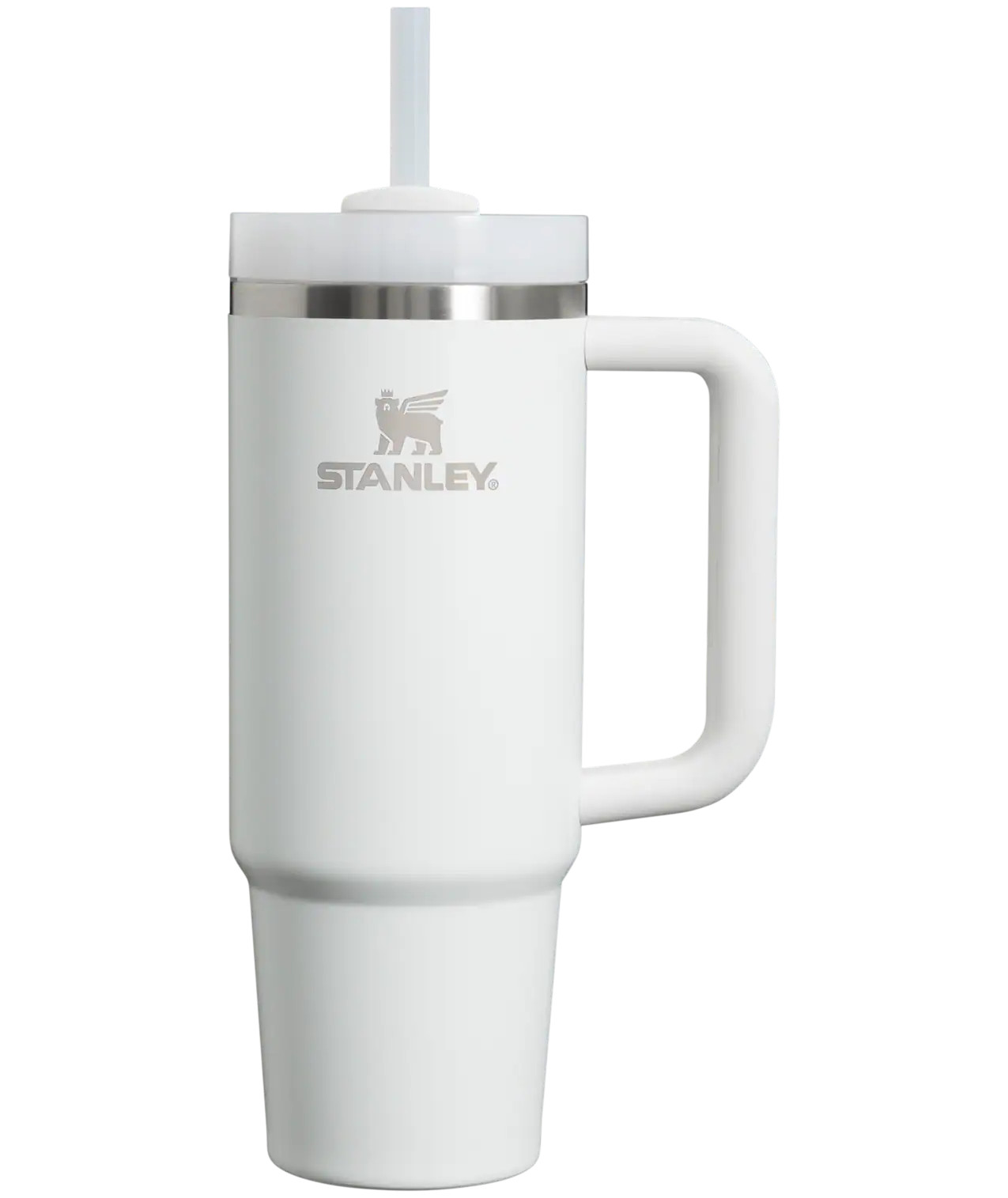 Stanley Quencher H2.0 Flowstate Tumbler 30 -fl oz Stainless steel Insulated Water bottle - FROST one_size in White | 10-10827-450 | Lowe's
