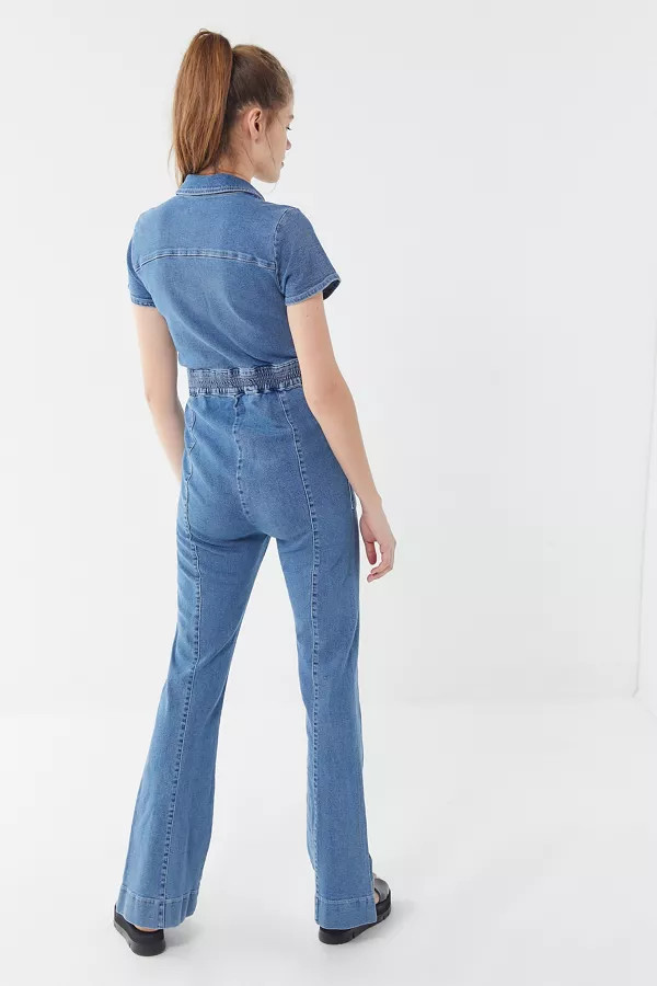 BDG ‘70s Denim Collared Button-Front Jumpsuit | Urban Outfitters (US and RoW)