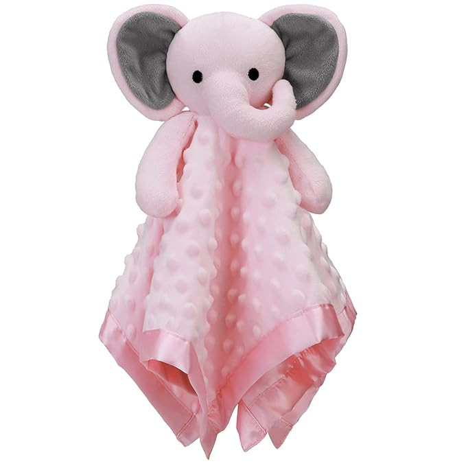 Pro Goleem Elephant Security Blanket with Stuffed Animal Snuggle Toy Lovey Soft Lovie Baby Regist... | Amazon (US)
