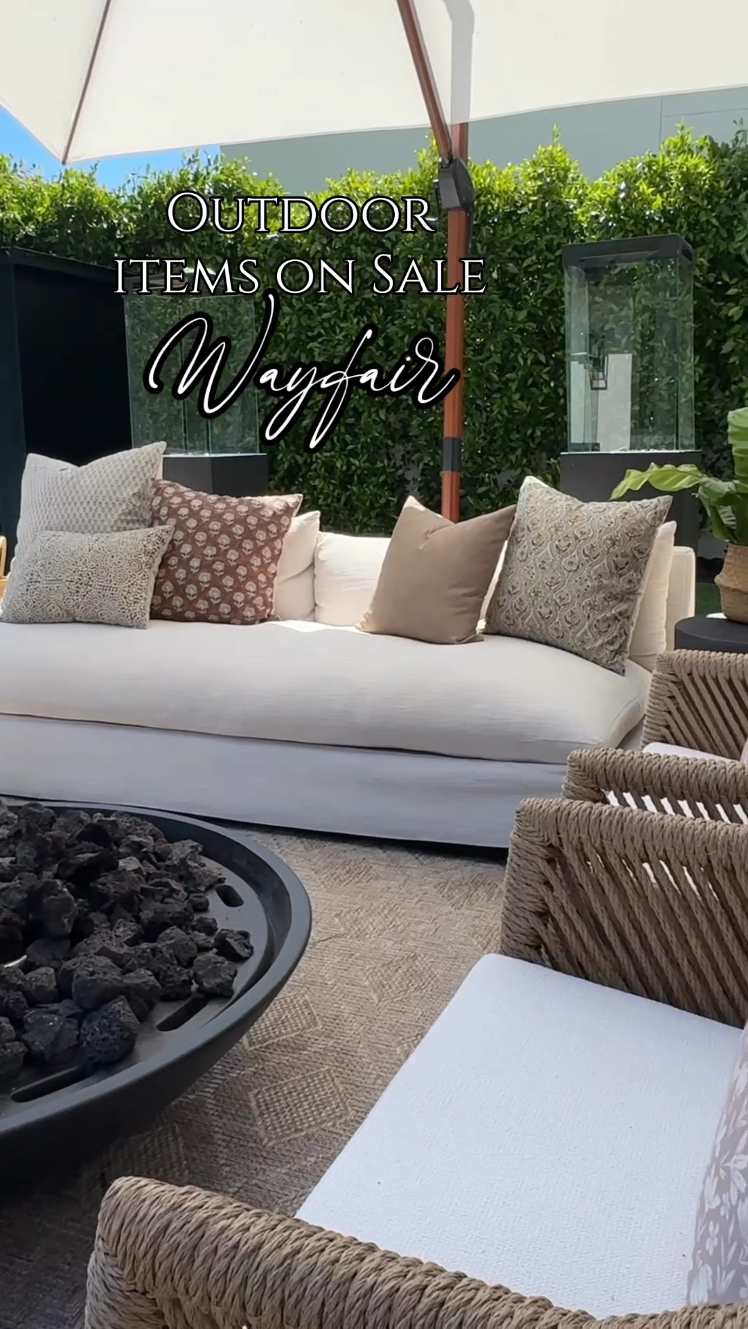 #ad #Outdoor #WishYouWereHere 
We just finished furnishing our backyard and so many of the pieces are from @Wayfair! And a bunch of the items are on sale right now, so I wanted to share in case you’re getting ready for the nice weather ahead and getting some new pieces for your outdoor space. Everything is linked below! 

For the pillows, I got a mixture of sizes 24 x 24, 20 x 20, 18 x 18, and 14 x 20. And then I do an insert that’s 2 inches bigger for each size. ￼￼

#Wayfair #WayfairPartner

#LTKSaleAlert #LTKSeasonal #LTKHome
