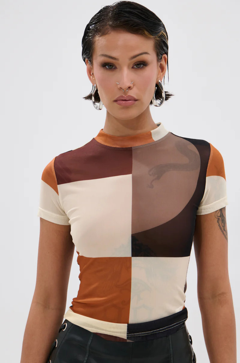 SYMBOLISM MESH SHORT SLEEVE TEE | AKIRA