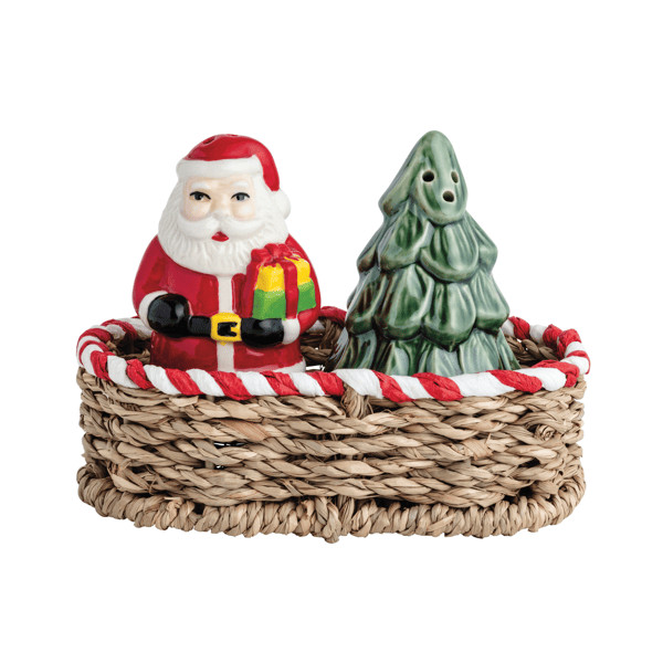 Santa And Tree Salt & Pepper | Mud Pie