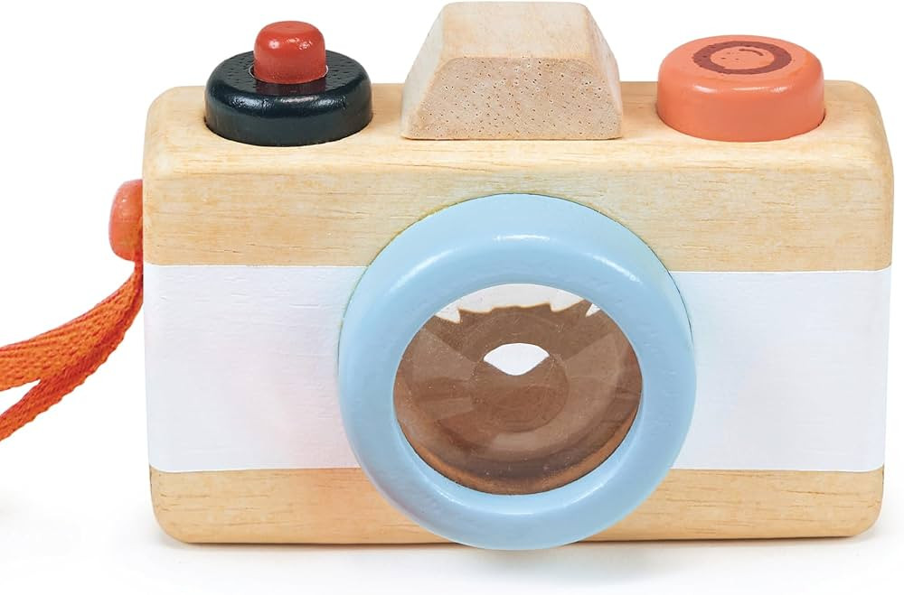 Mentari Toys - Camera - Wooden Pretend Camera Toy for Toddlers with Kaleidoscope Lens - Early-Lea... | Amazon (US)