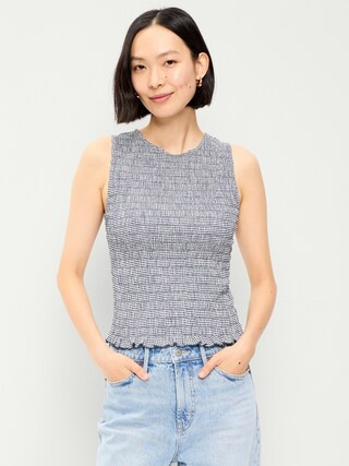 Sleeveless Smocked Tank Top | Old Navy (US)