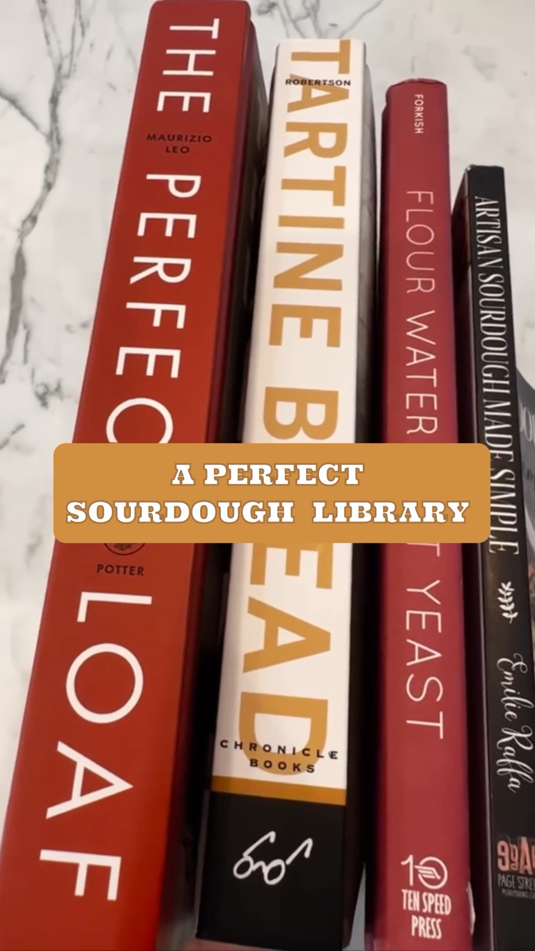 So you want to make sourdough? Here are 4 books I recommend!
📕
1. “Artisan Sourdough Made Simple” by @theclevercarrot 
If I could only pick one for beginners, this is it.🍞
📗
2. “Tartine Bread” by @tartinebaker 
Love the step-by-step photos in this book!🍞
📘 
3. “Flour Water Salt Yeast” by @kenforkish
This book goes in depth, not just sourdough.🍞
📙
4. “The Perfect Loaf” by @maurizio 
Love the timelines, details, and troubleshooting.
Have other recommendations, drop them in the comments!
#sourdough #sourdoughbread #sourdoughbaking #sourdoughstarter #sourdoughbooks #sourdoughlibrary #breadbooks #breadlibrary #southtxmom #southtxmom #victoriatx

#LTKHome