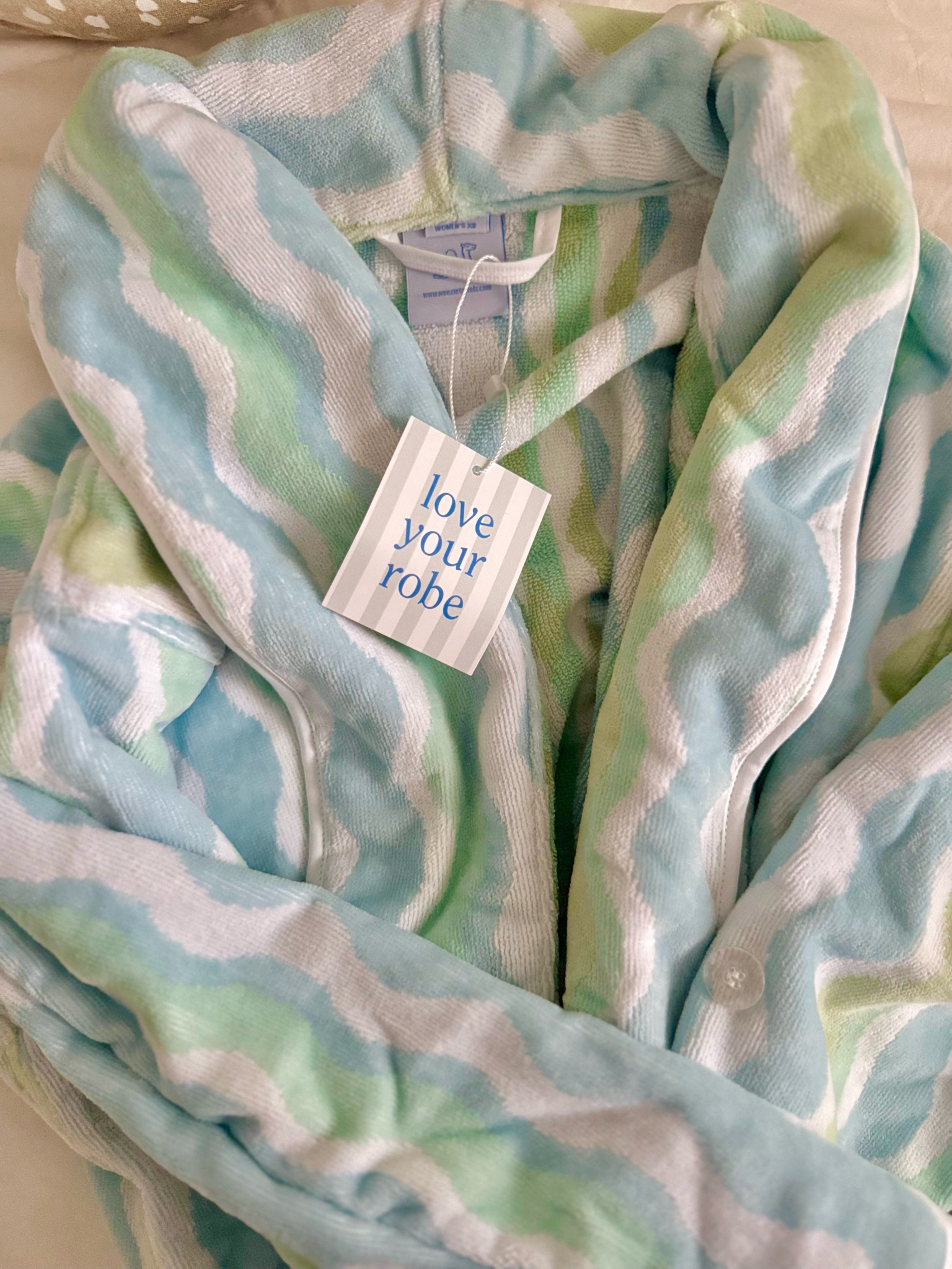 Softest robe ever!!! Sweet Mother’s Day surprise from my little loves. Aaron ordered me the XS & although I was slightly nervous, it’s a perfect fit! I recommend your true size & not sizing up. It’s roomy as a robe should be, but not so much so that you can’t function without getting your sleeves into everything—they button up to stay out of the way! 

#LTKBump #LTKBaby #LTKStyleTip