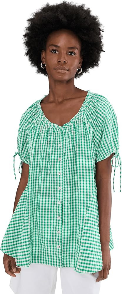 Free People Women's Farley Gingham Tunic | Amazon (US)