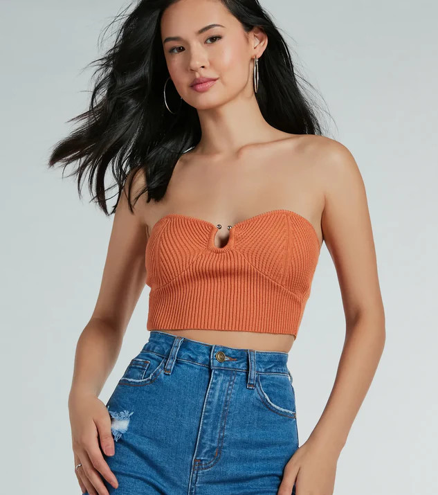 Elevated Trend Sweater Knit Tube Crop Top | Windsor Stores