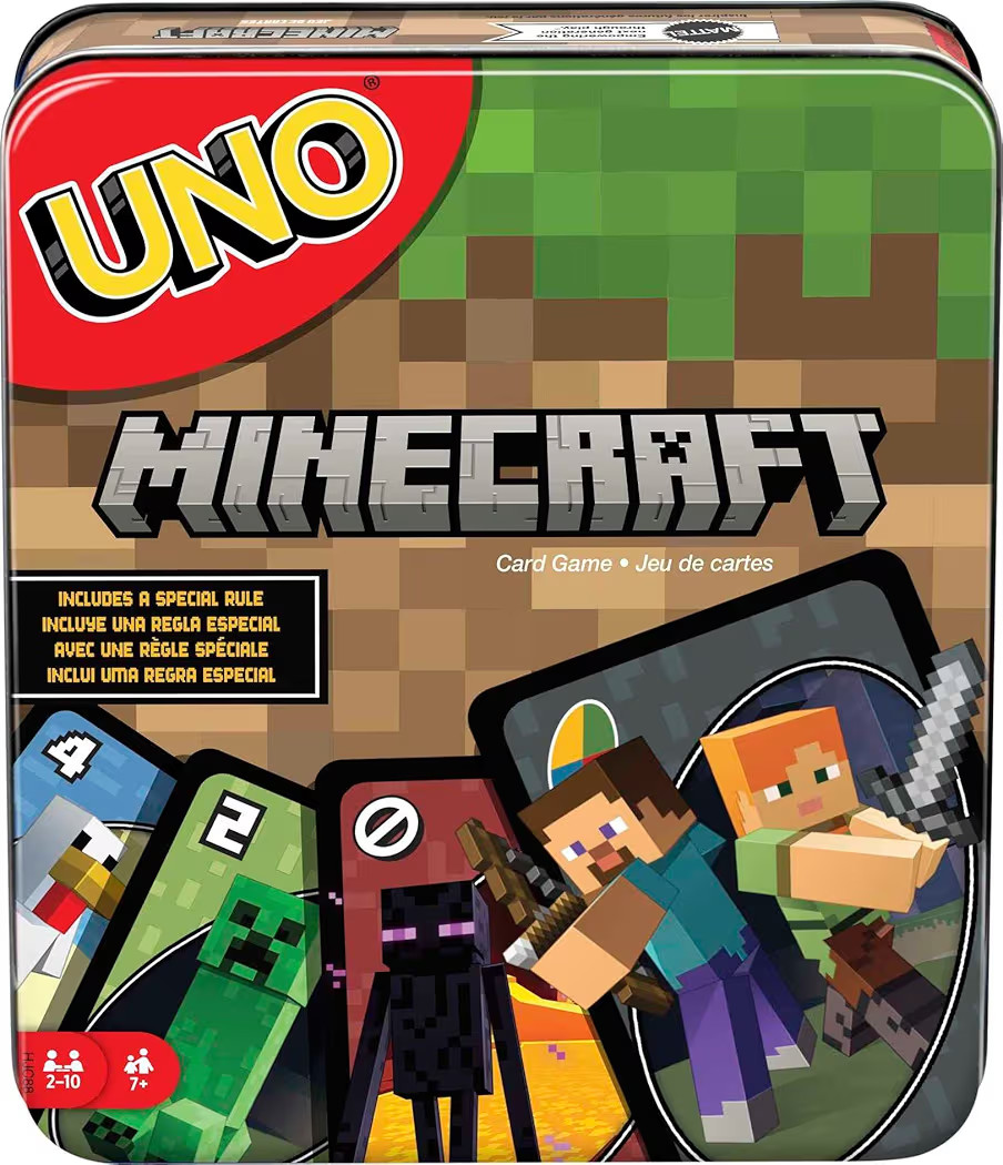 Mattel Games UNO Card Game Themed to Minecraft Video Game Travel Games | Amazon (US)