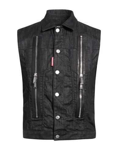 Dsquared2 Man Denim outerwear Black Size 40 Cotton, Elastane | YOOX (US)