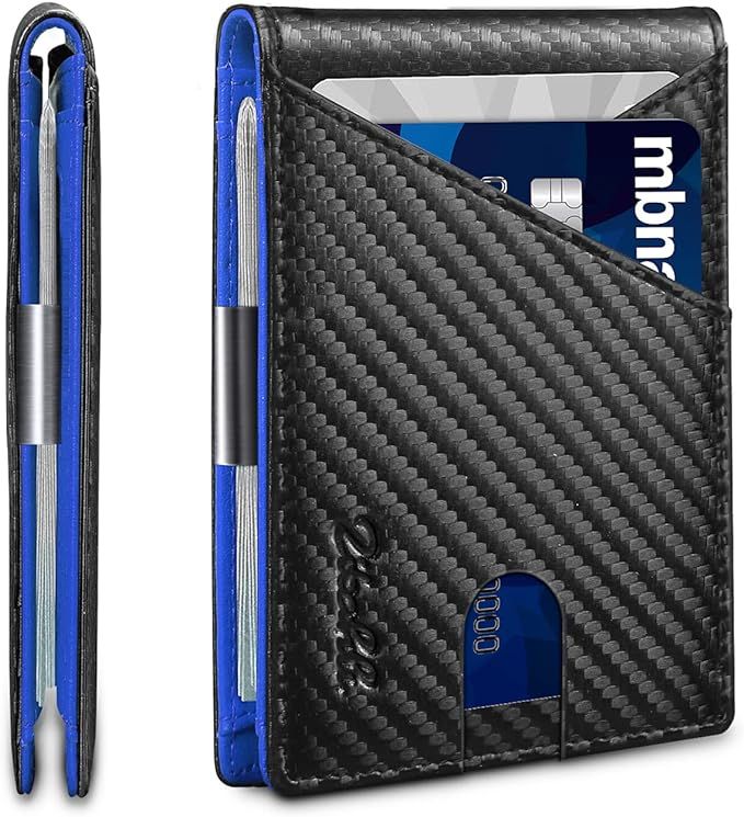 Amazon.com: Zitahli Slim RFID Wallets for Men, Money Clip Bifold Leather Wallet Minimalist Mens W... | Amazon (US)