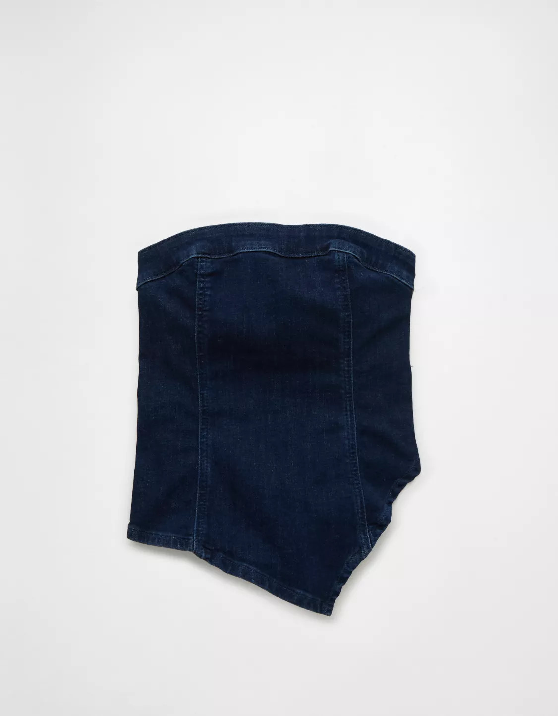 AE Asymmetrical Denim Tube Top | American Eagle Outfitters (US & CA)