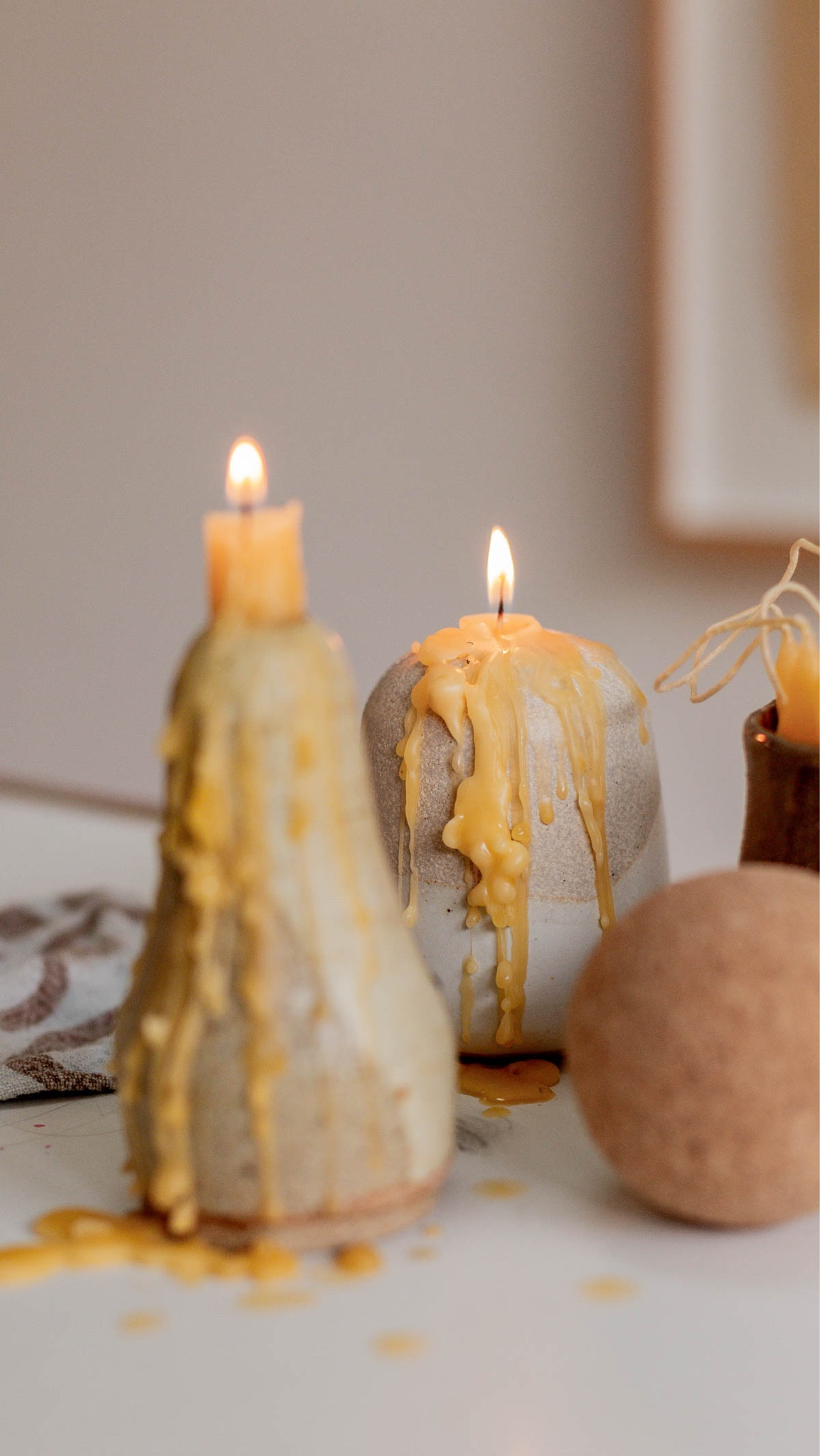 Found some of my homemade candles when I was cleaning out the pantry and immediately lit them. Melty candles give me winter vibes. In the best way. 💛🕯️ earthy candleholder - candlesticks - holiday entertainingg

#LTKfindsunder50 #LTKhome #LTKHoliday