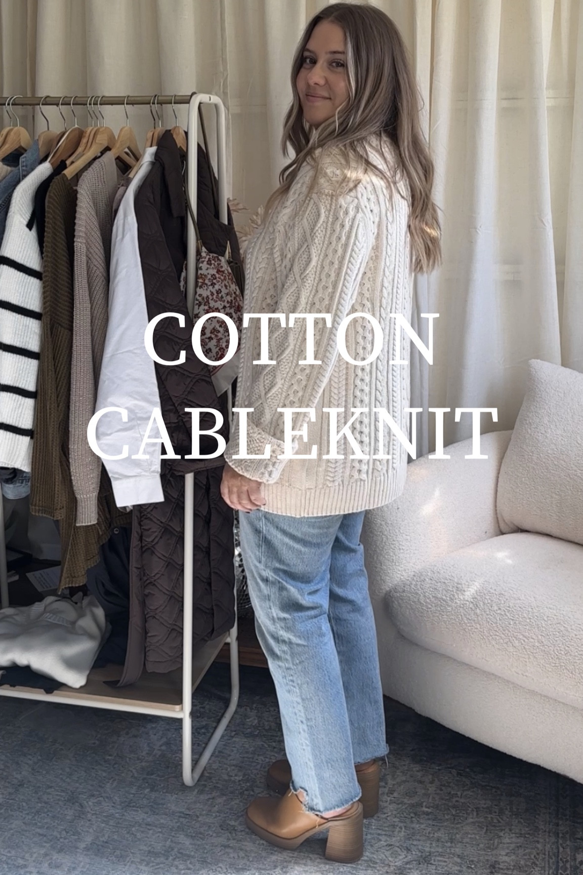 Agolde jeans
Amazon sweater- sizes up 2 to an xl 

