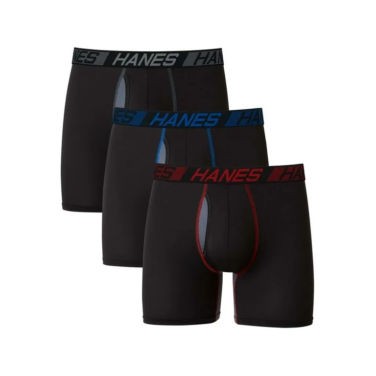 Hanes X-Temp Total Support Pouch Men's Boxer Briefs, Anti-Chafing Underwear, 3-Pack | Walmart (US)