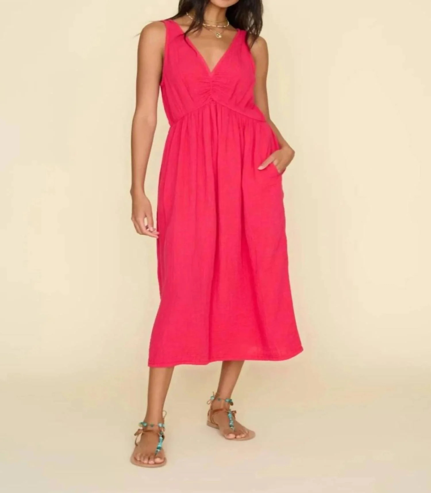 Faedra Dress In Fuchsia | Shop Simon